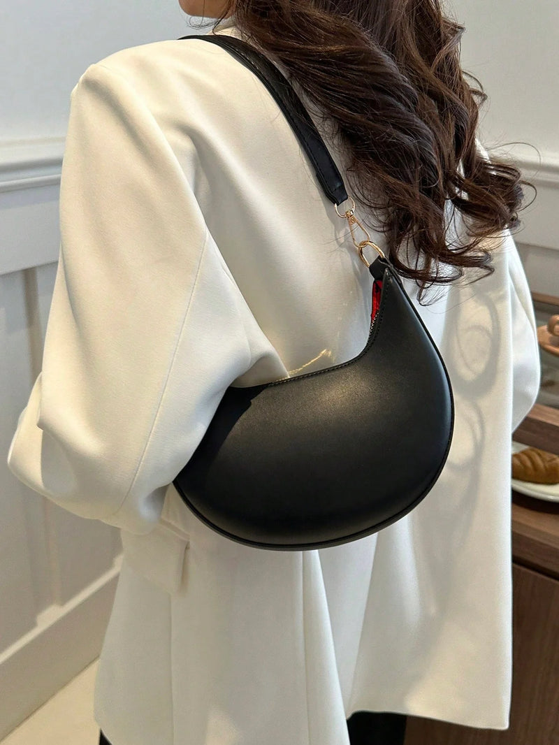 Bolsa Praga | Bolsa Feminina Meia-Lua Minimalista e Elegante - Menta Chic