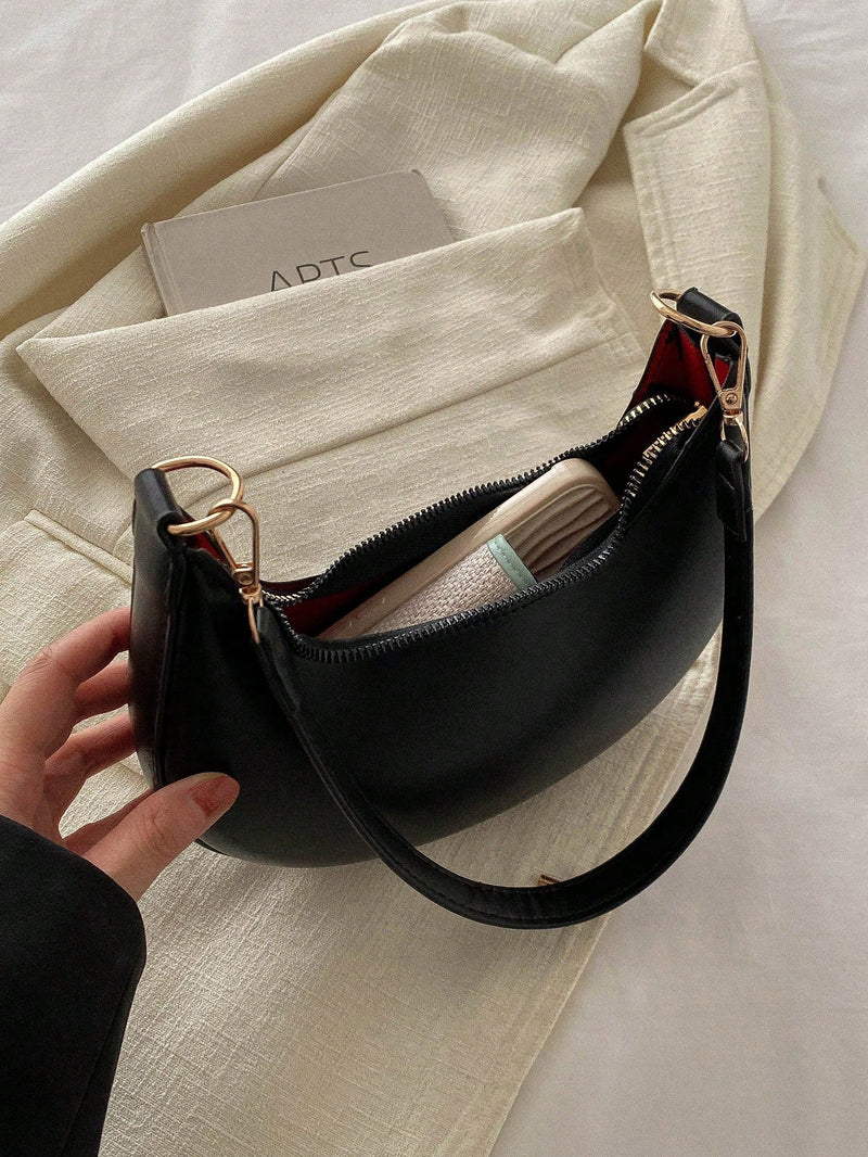 Bolsa Praga | Bolsa Feminina Meia-Lua Minimalista e Elegante - Menta Chic