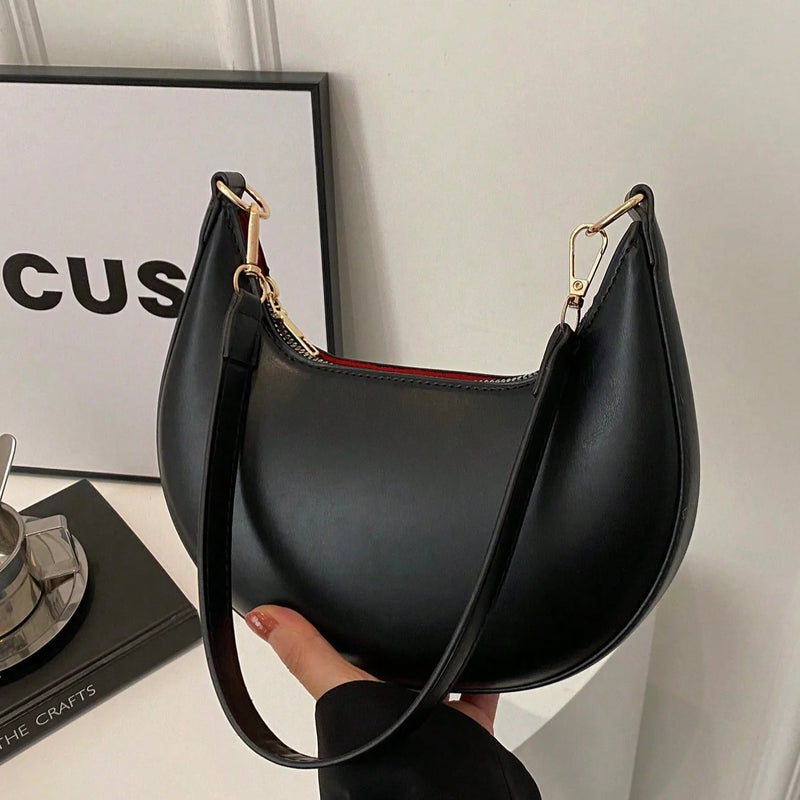 Bolsa Praga | Bolsa Feminina Meia-Lua Minimalista e Elegante - Menta Chic
