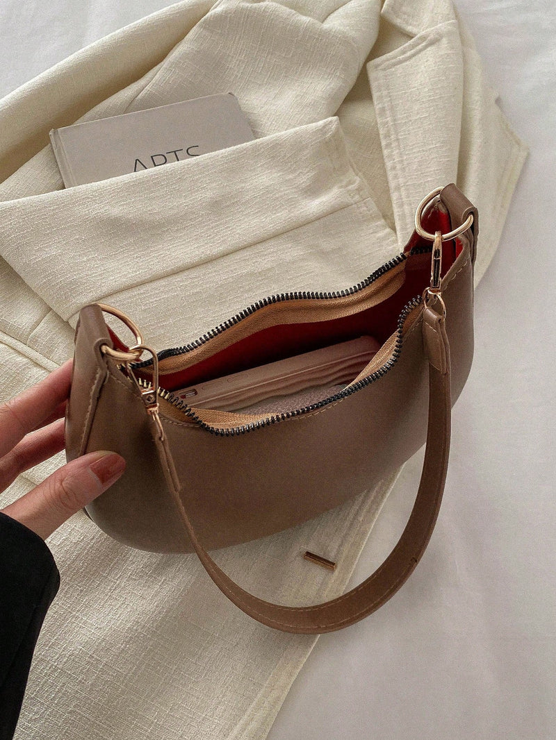 Bolsa Praga | Bolsa Feminina Meia-Lua Minimalista e Elegante - Menta Chic