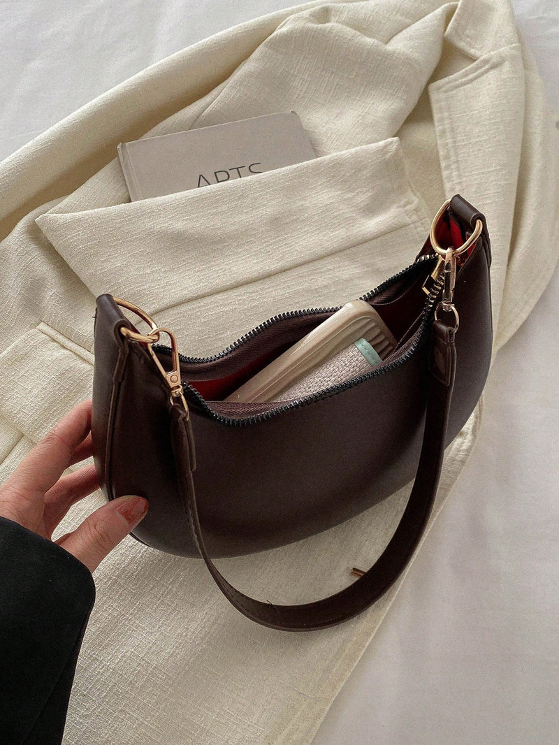 Bolsa Praga | Bolsa Feminina Meia-Lua Minimalista e Elegante - Menta Chic