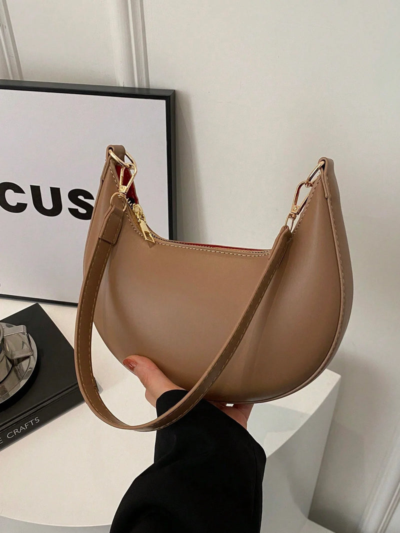 Bolsa Praga | Bolsa Feminina Meia-Lua Minimalista e Elegante - Menta Chic