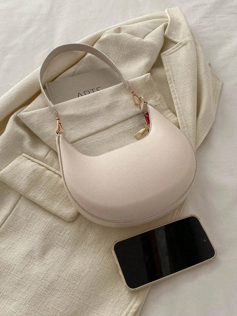 Bolsa Praga | Bolsa Feminina Meia-Lua Minimalista e Elegante - Menta Chic