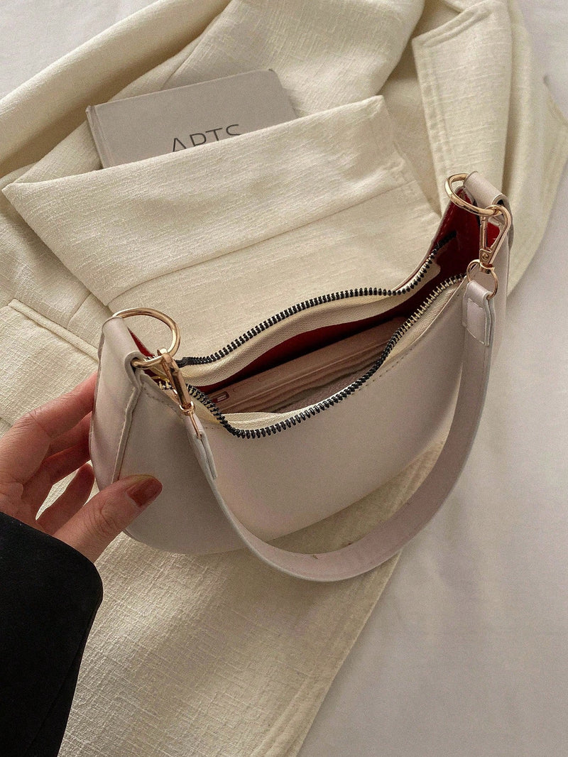 Bolsa Praga | Bolsa Feminina Meia-Lua Minimalista e Elegante - Menta Chic