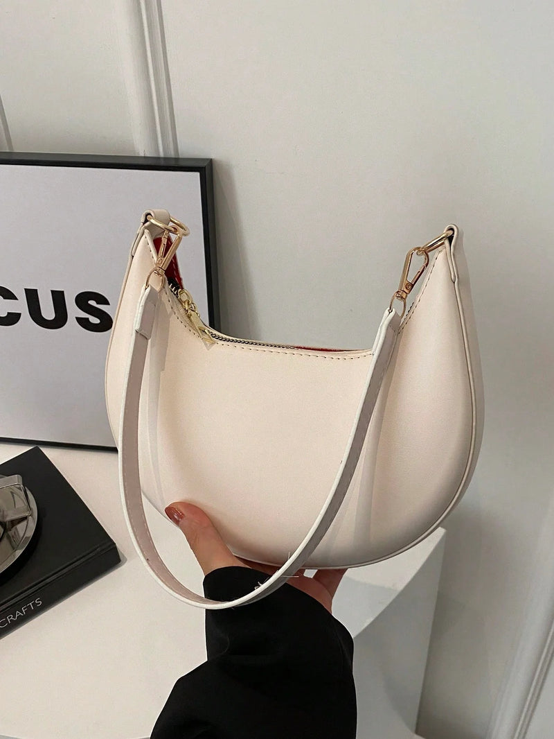 Bolsa Praga | Bolsa Feminina Meia-Lua Minimalista e Elegante - Menta Chic