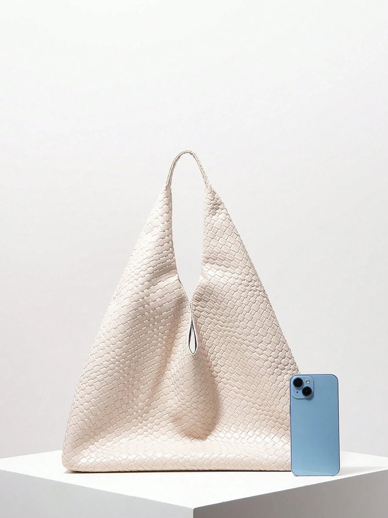 Bolsa Antuérpia | Bolsa Feminina Triangular Texturizada, Elegante e Atemporal - Menta Chic
