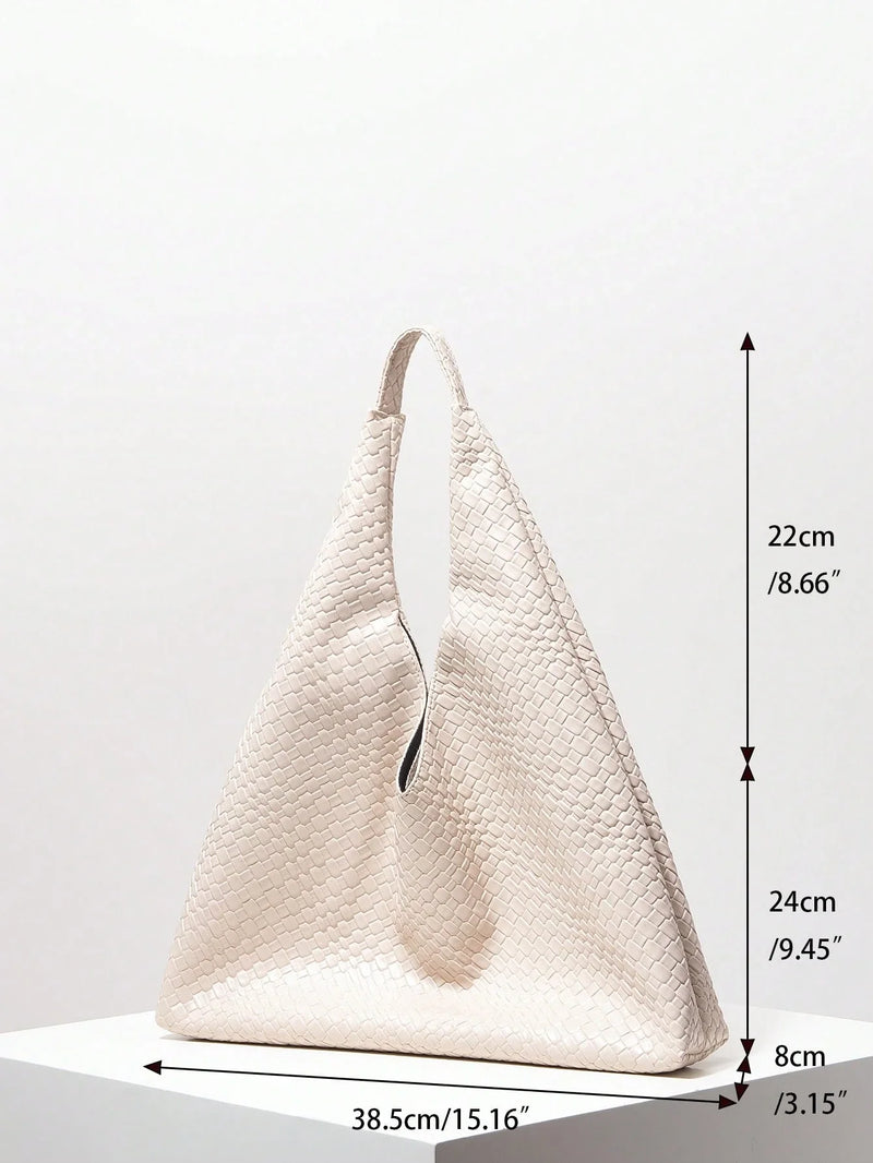 Bolsa Antuérpia | Bolsa Feminina Triangular Texturizada, Elegante e Atemporal - Menta Chic