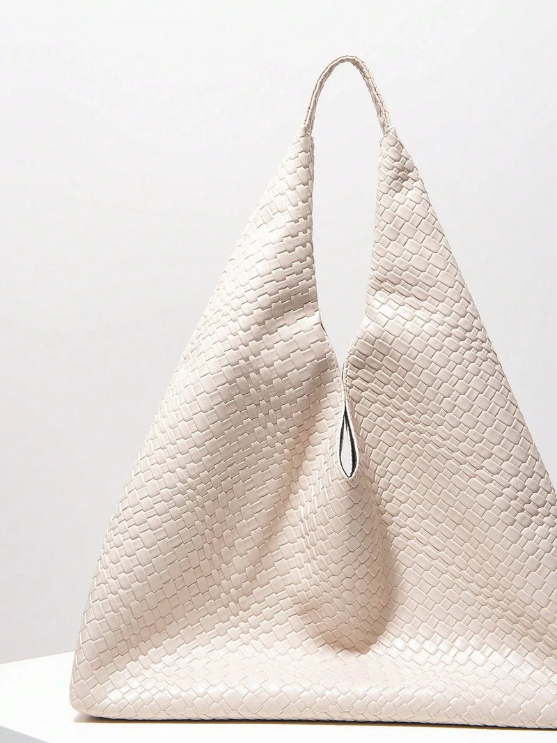 Bolsa Antuérpia | Bolsa Feminina Triangular Texturizada, Elegante e Atemporal - Menta Chic