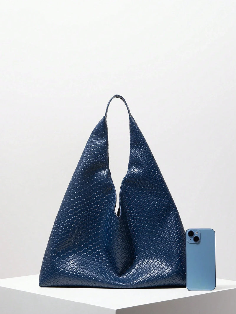Bolsa Antuérpia | Bolsa Feminina Triangular Texturizada, Elegante e Atemporal - Menta Chic