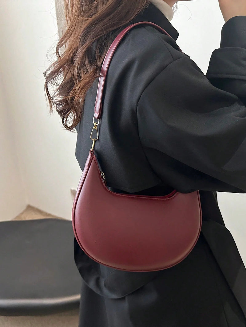 Bolsa Praga | Bolsa Feminina Meia-Lua Minimalista e Elegante - Menta Chic