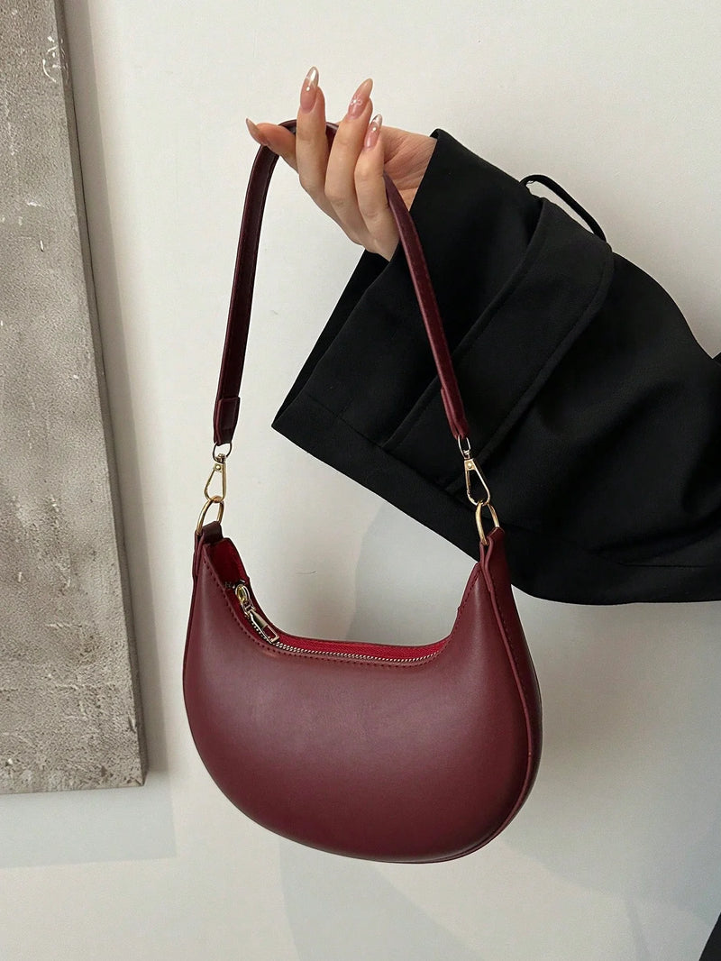 Bolsa Praga | Bolsa Feminina Meia-Lua Minimalista e Elegante - Menta Chic