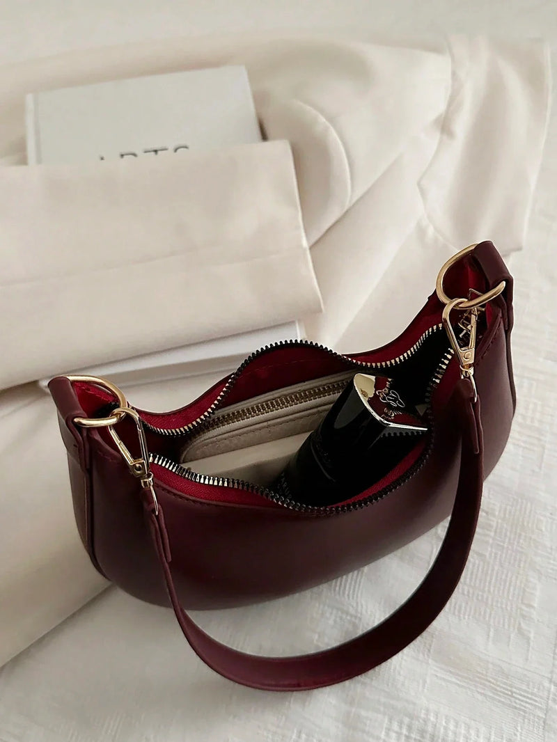 Bolsa Praga | Bolsa Feminina Meia-Lua Minimalista e Elegante - Menta Chic