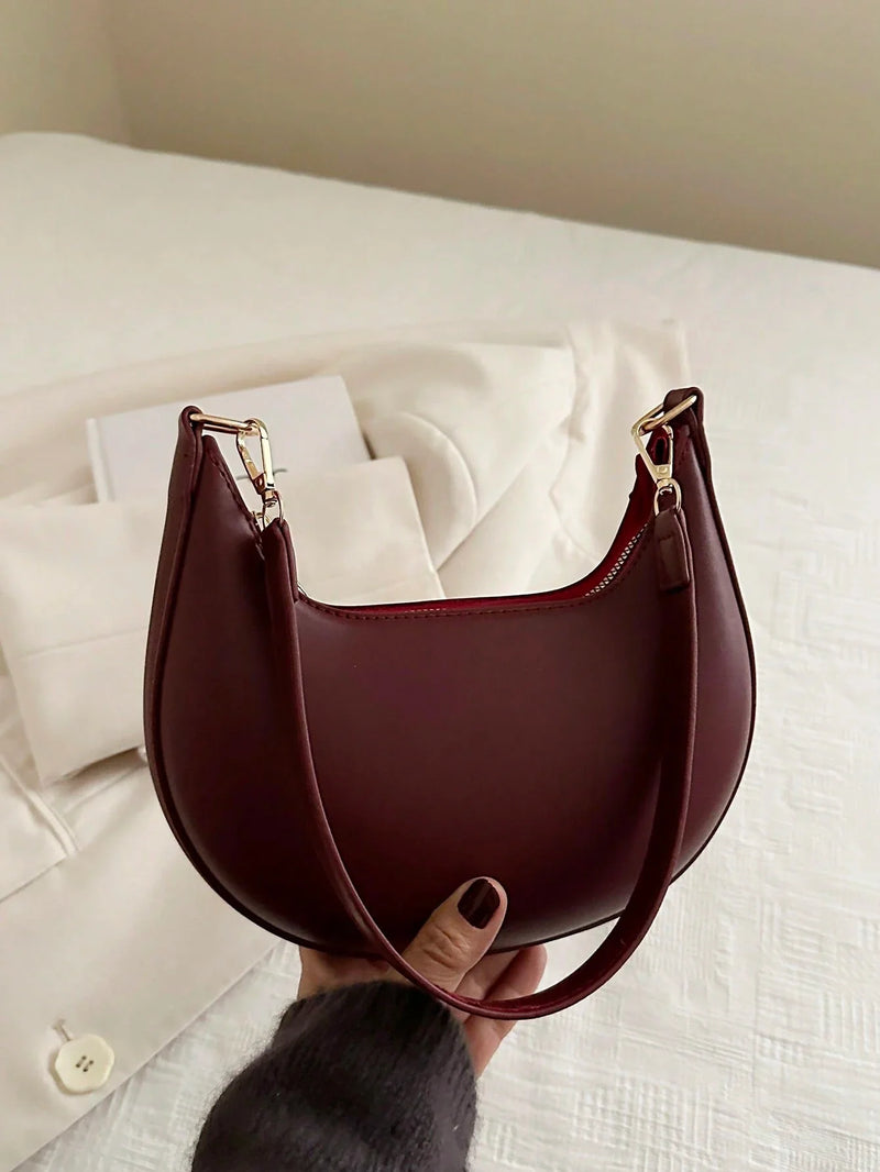 Bolsa Praga | Bolsa Feminina Meia-Lua Minimalista e Elegante - Menta Chic