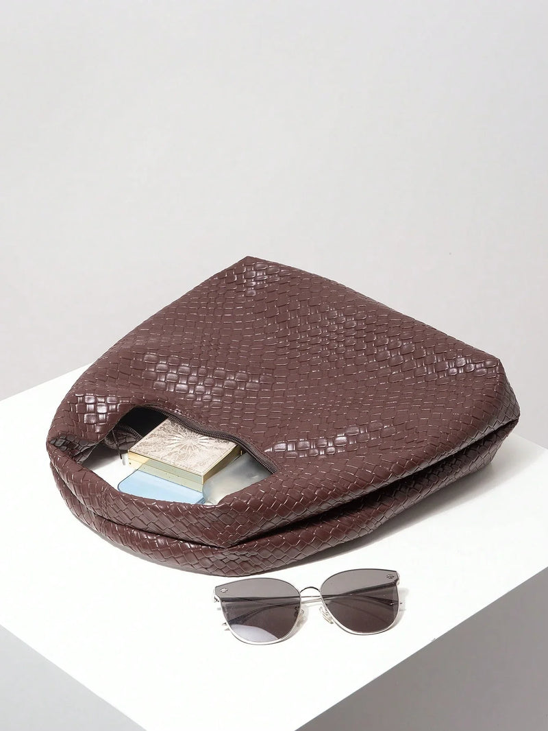 Bolsa Amalfi | Bolsa Hobo Feminina Texturizada, Elegante e Atemporal - Menta Chic