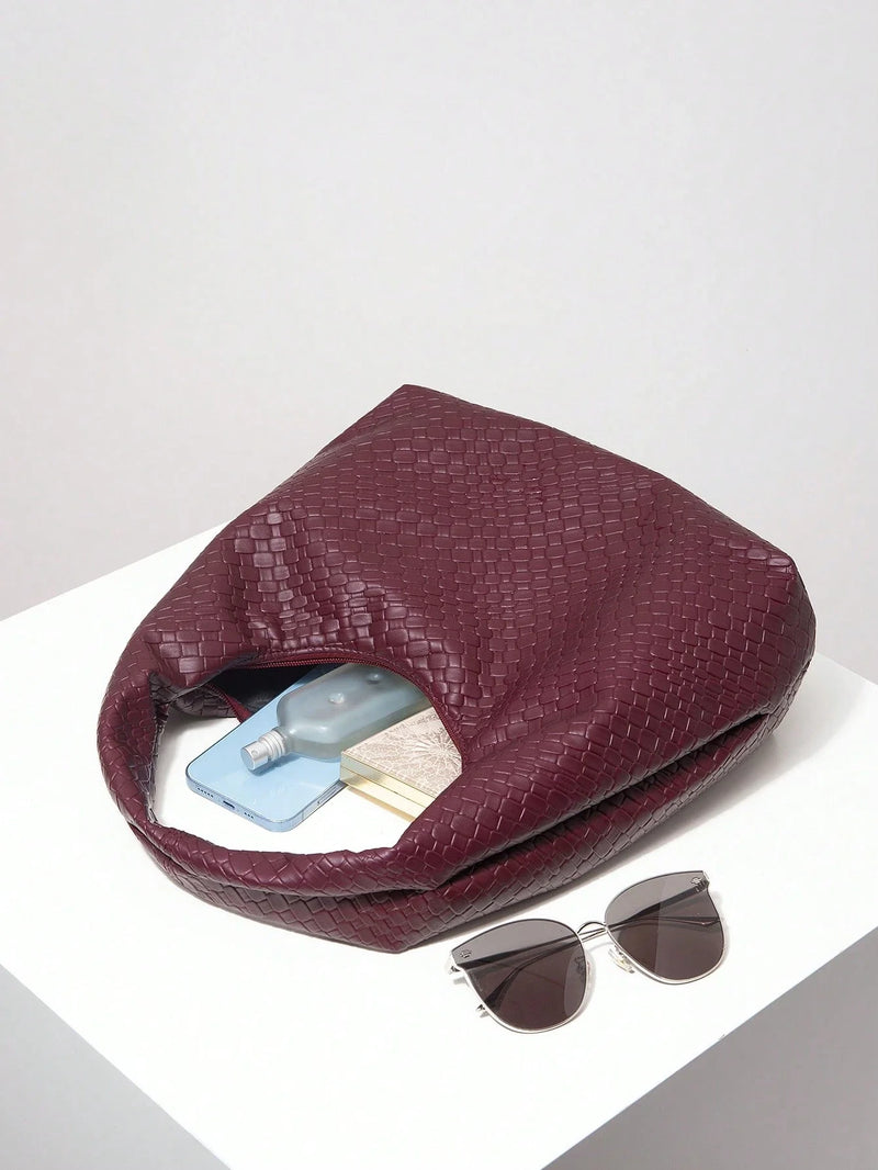 Bolsa Amalfi | Bolsa Hobo Feminina Texturizada, Elegante e Atemporal - Menta Chic