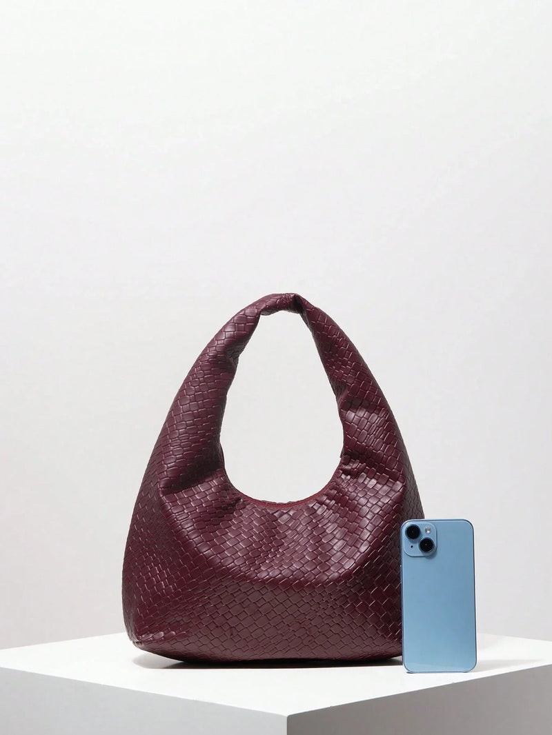 Bolsa Amalfi | Bolsa Hobo Feminina Texturizada, Elegante e Atemporal - Menta Chic