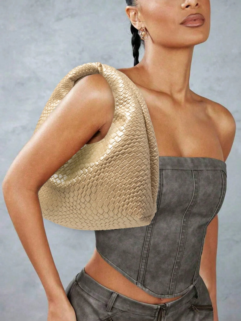Bolsa Amalfi | Bolsa Hobo Feminina Texturizada, Elegante e Atemporal - Menta Chic