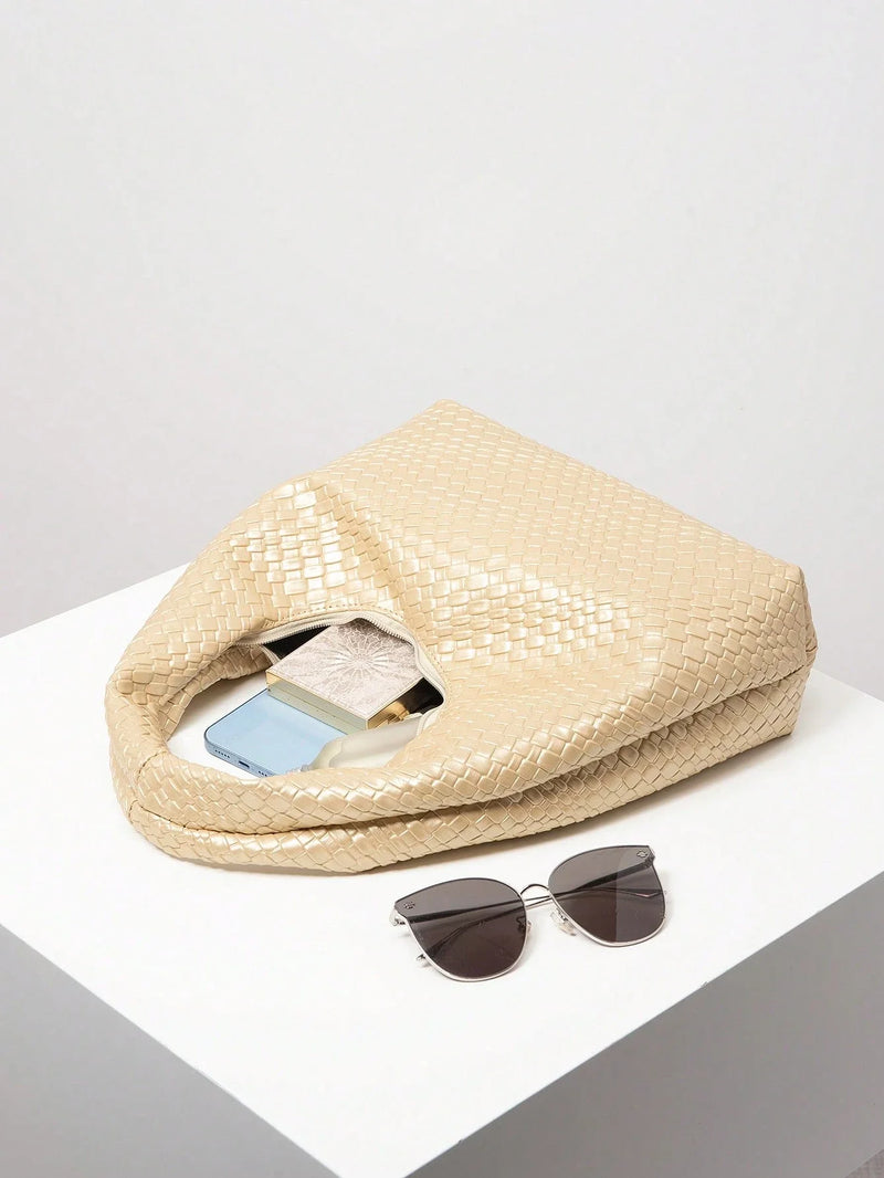 Bolsa Amalfi | Bolsa Hobo Feminina Texturizada, Elegante e Atemporal - Menta Chic