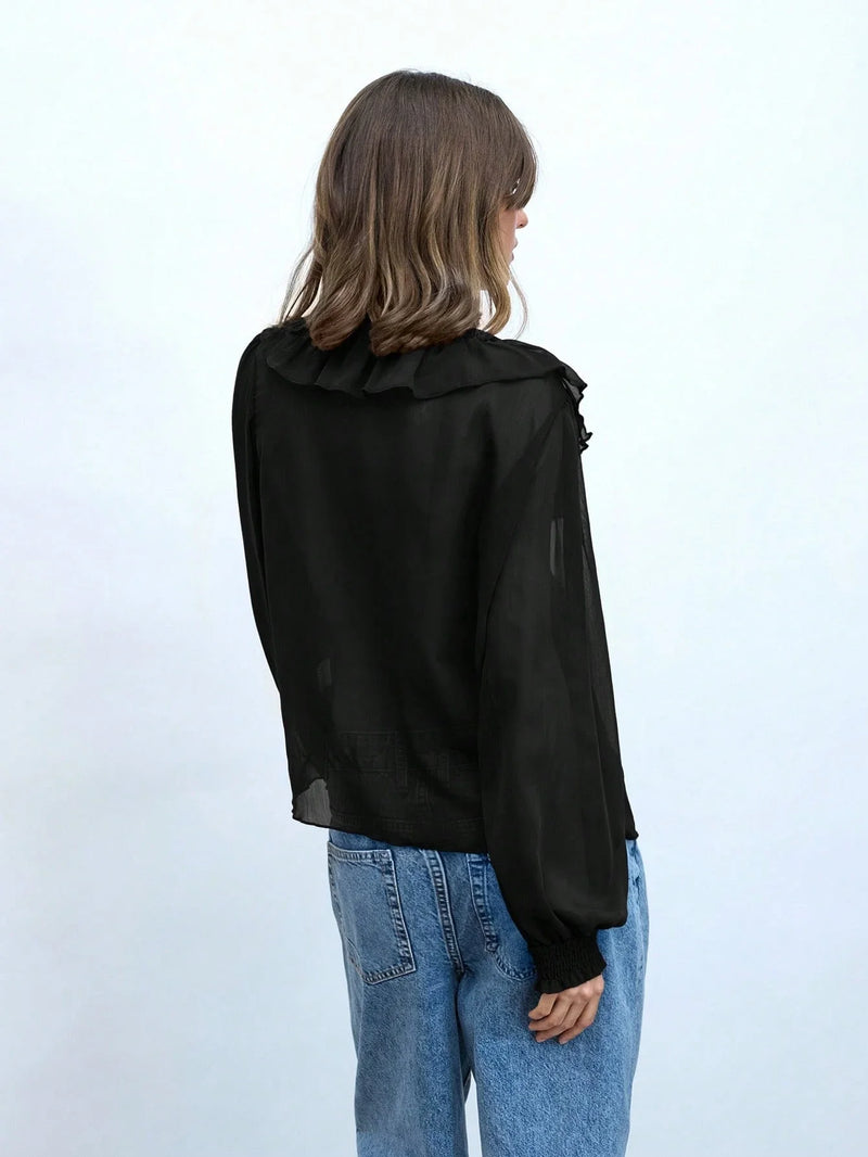 Blusa Toledo - com Babados e Manga Bufante estilo Boho Chic – | Menta Chic