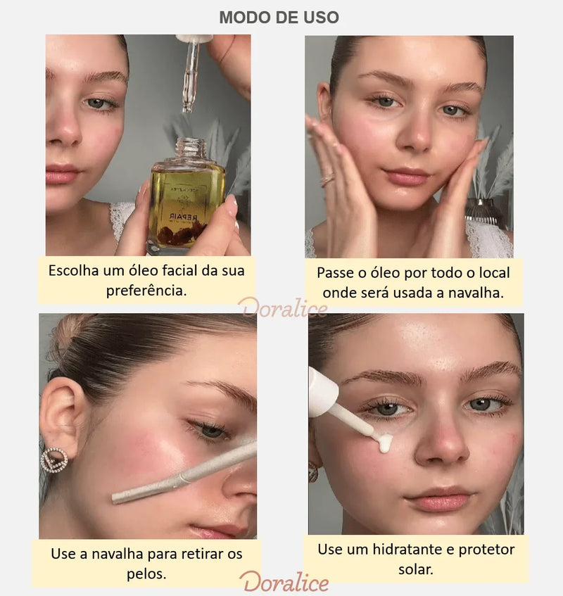 SedaGlide - Kit de 10 Navalhas Faciais